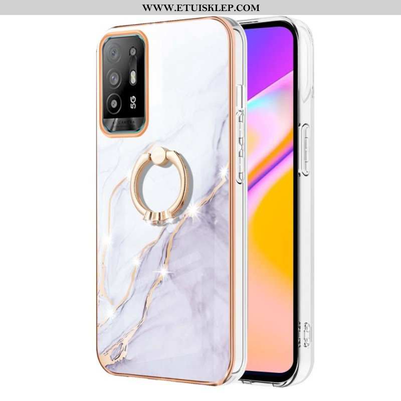 Etui do Oppo A94 5G Marmur Z Pierścieniem